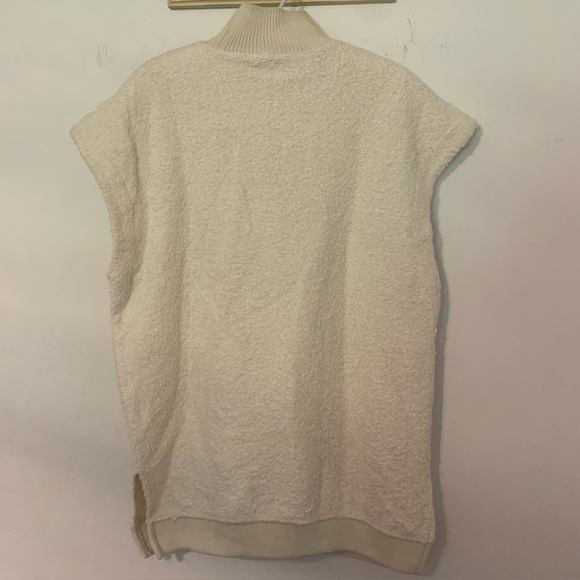 Zara Sleeveless High Neck Sweater S Knitted Top Vest Pullover - Picture 4 of 8